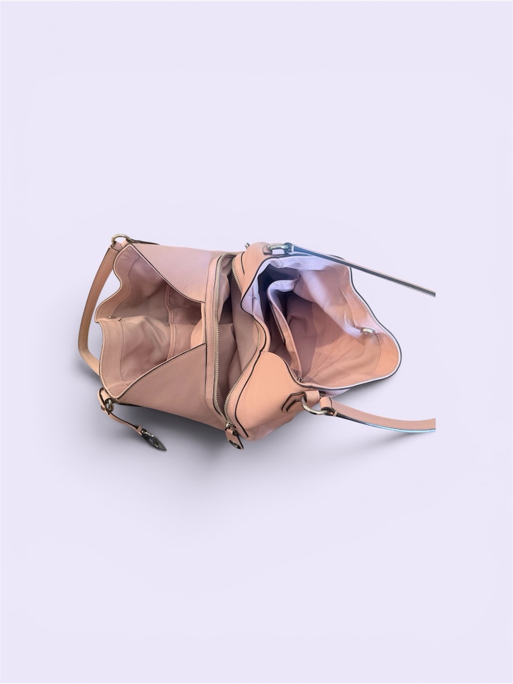Coach Pebbled Leather Shoulder Bag in Blush Peach - Picture 3 of 6
